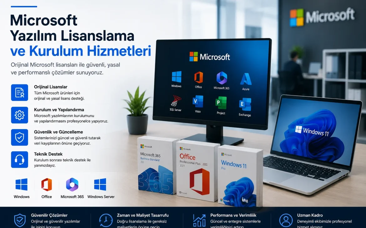 Microsoft Yazılım Lisanslama ve Kurulum